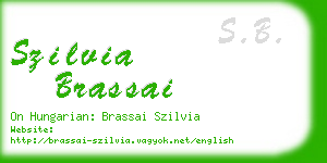 szilvia brassai business card